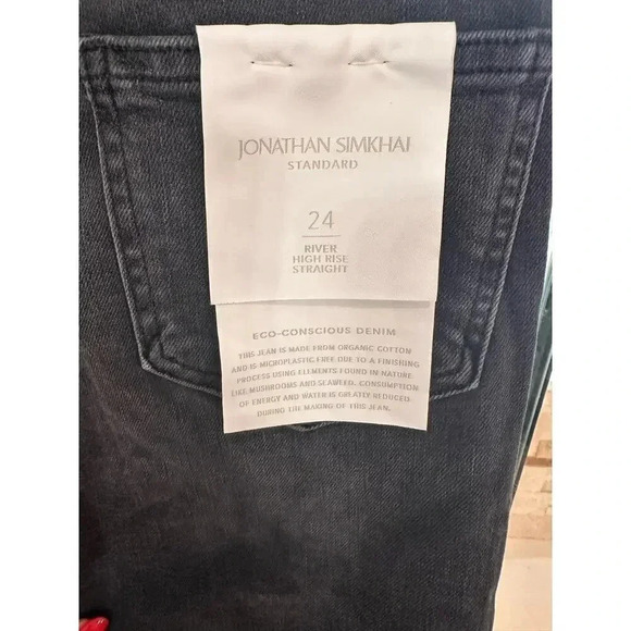 NEW- NWT Jonathan Simkhai Standard River High Rise Straight Jeans Size 24 - Picture 7 of 8